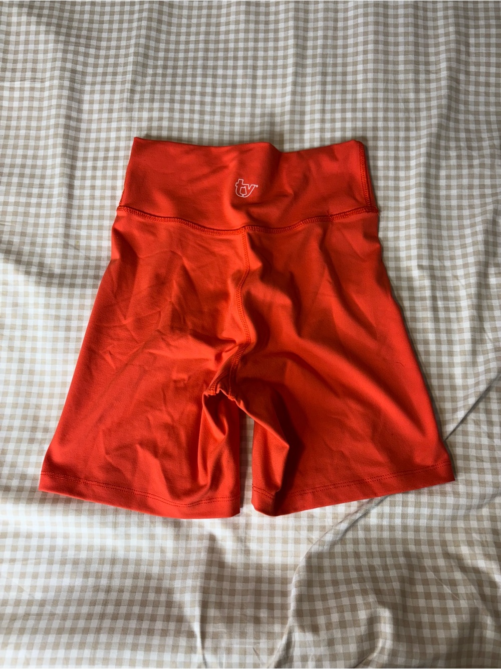Thirty Years Biker Shorts in Orange